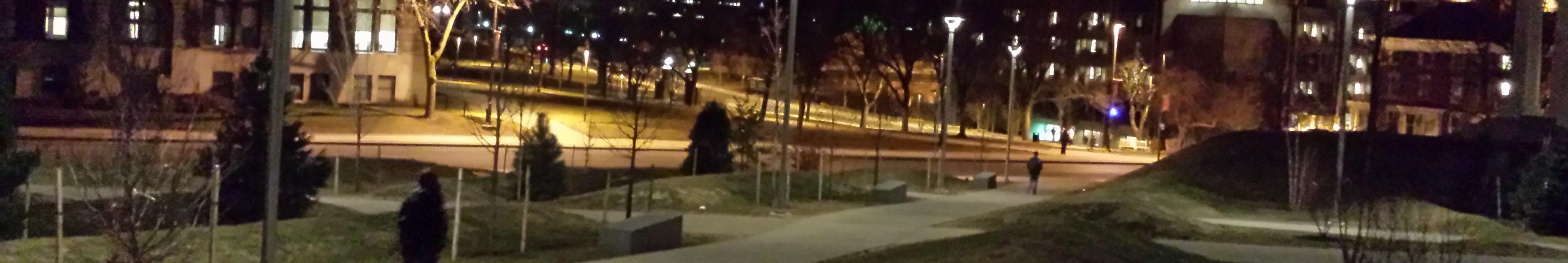 campus at night